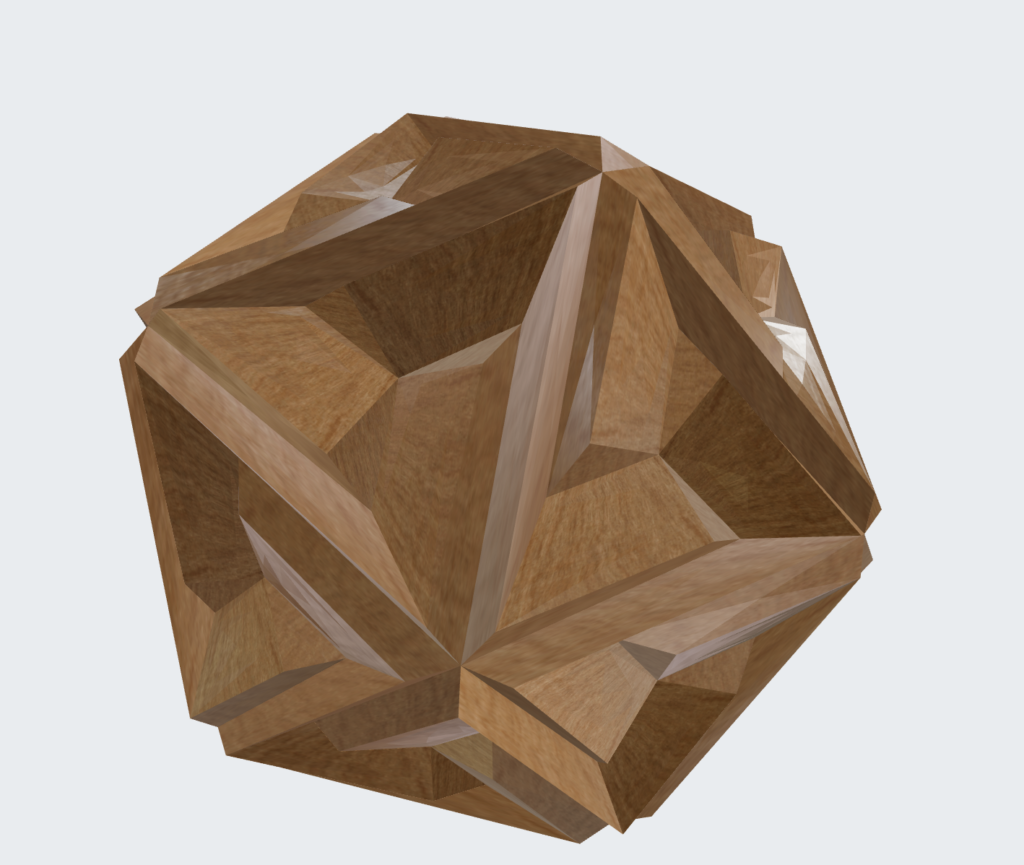 Educational and gallery piece 'Polyhedra Sculpture' by Lars Renklint, based on polyhedral computational geometry